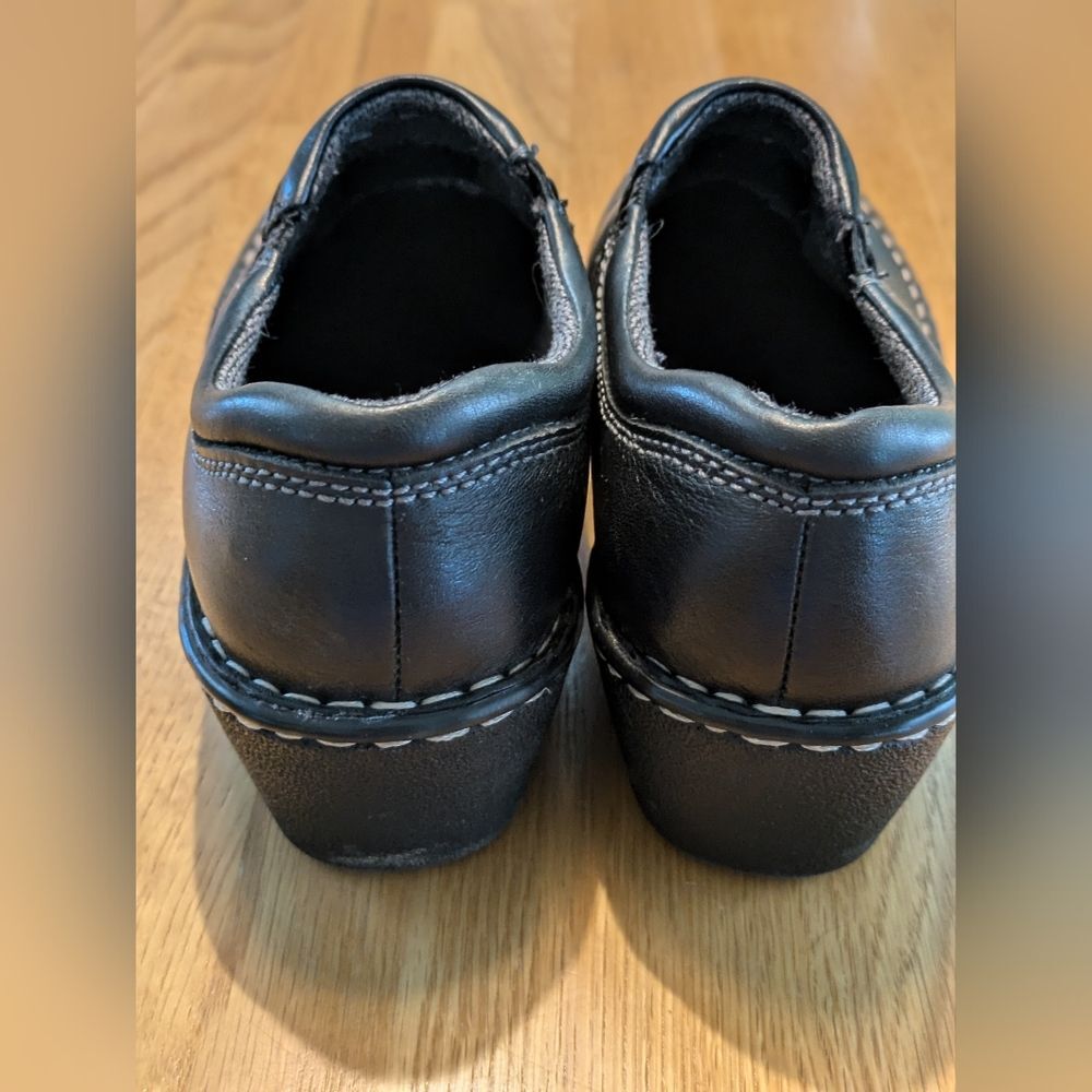 Eastland Amore Black Leather Clog Slip on Shoes Womens Size 7.5M Work Casual - Picture 4 of 8